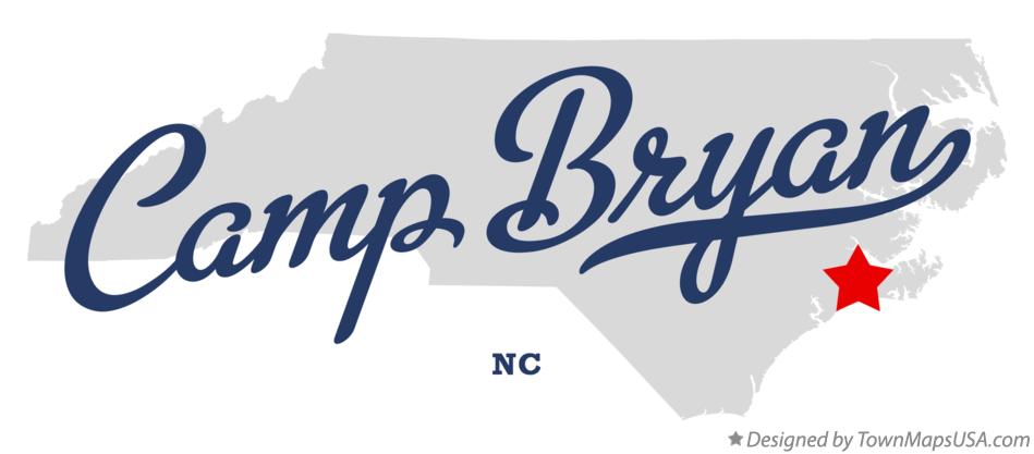 Map of Camp Bryan, NC, North Carolina