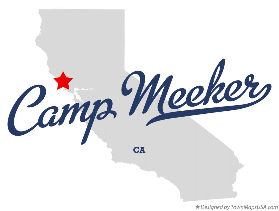 Map of Camp Meeker, CA, California