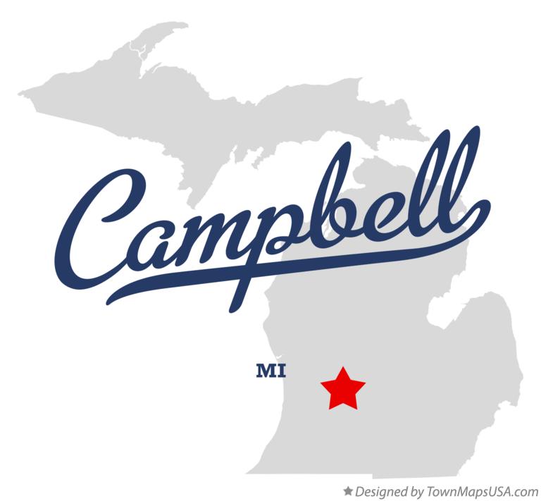 Map of Campbell, MI, Michigan