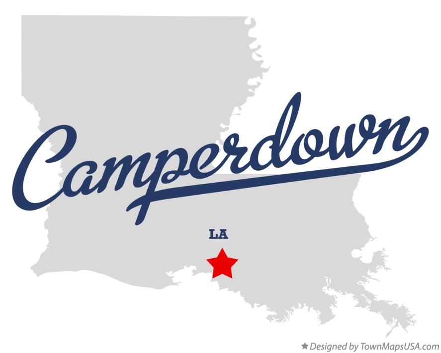 Map of Camperdown, LA, Louisiana