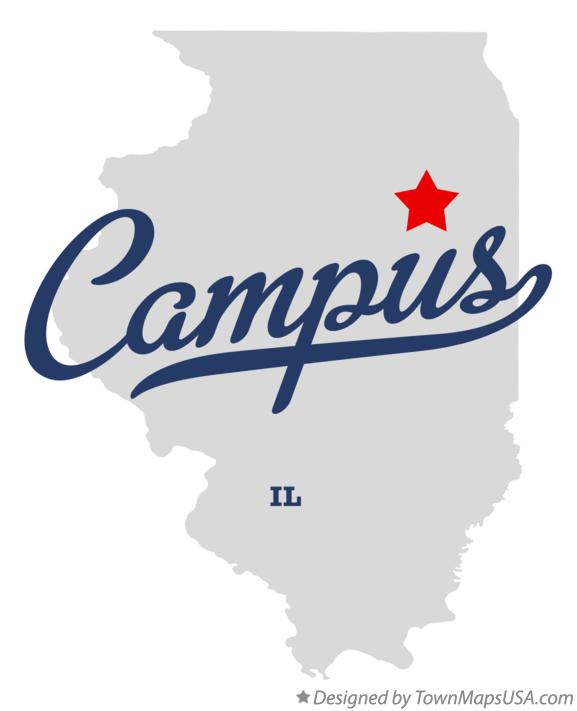 Map of Campus, IL, Illinois