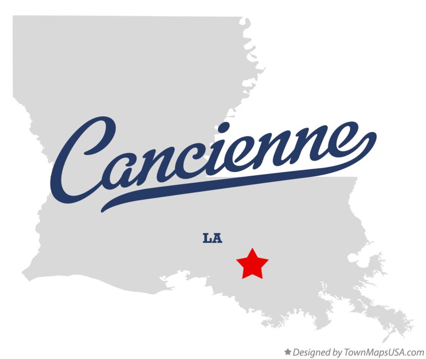 Map of Cancienne, LA, Louisiana