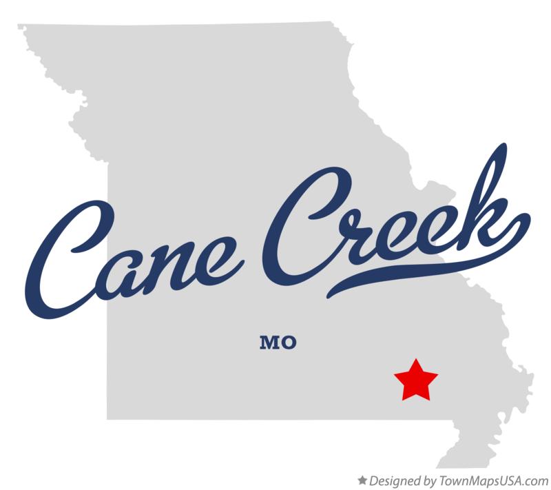 Map of Cane Creek, MO, Missouri