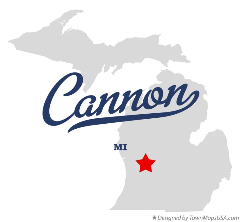 Map of Cannon, MI, Michigan