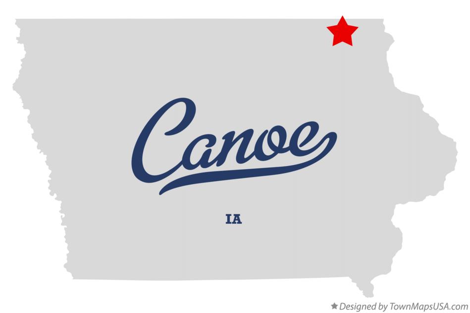 Map of Canoe, IA, Iowa