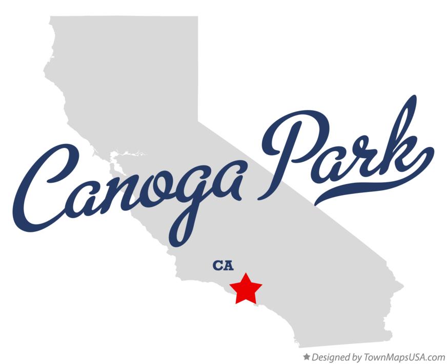 Map of Canoga Park, CA, California