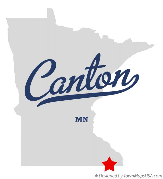 Map of Canton, MN, Minnesota