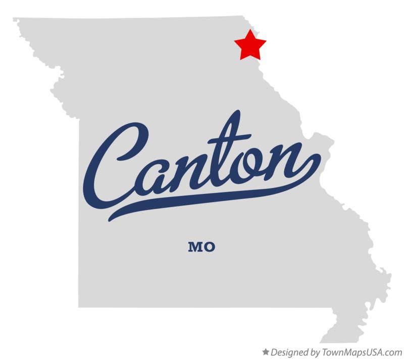 Map of Canton, MO, Missouri