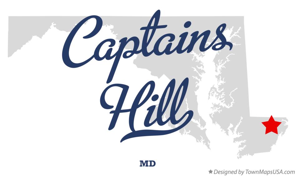 Map of Captains Hill, MD, Maryland