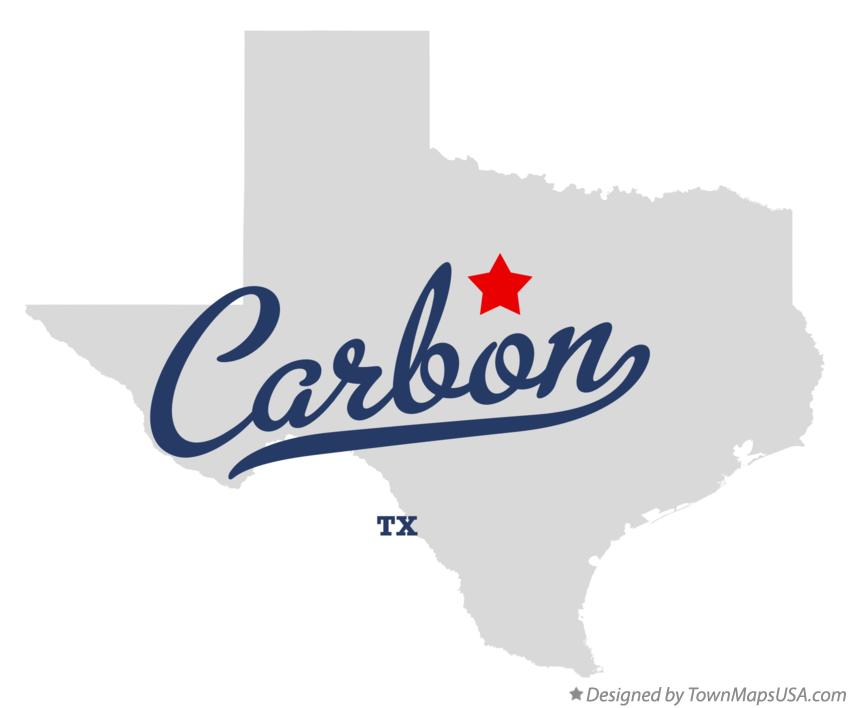 Map of Carbon, TX, Texas