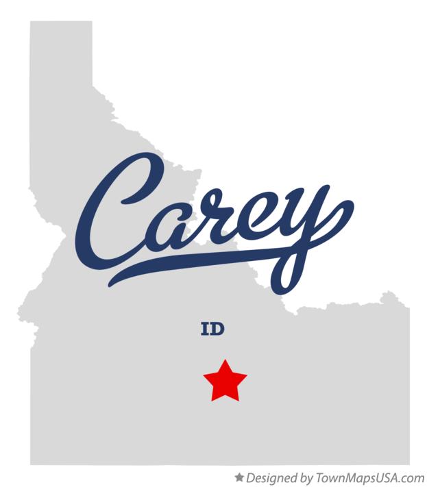 Map of Carey, ID, Idaho