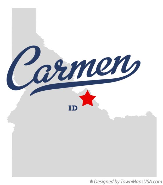 Map of Carmen, ID, Idaho