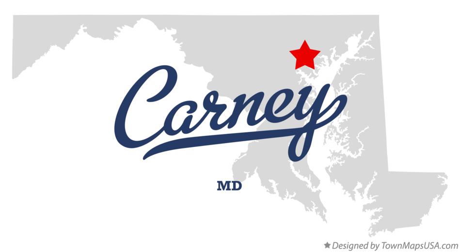 Map of Carney, MD, Maryland