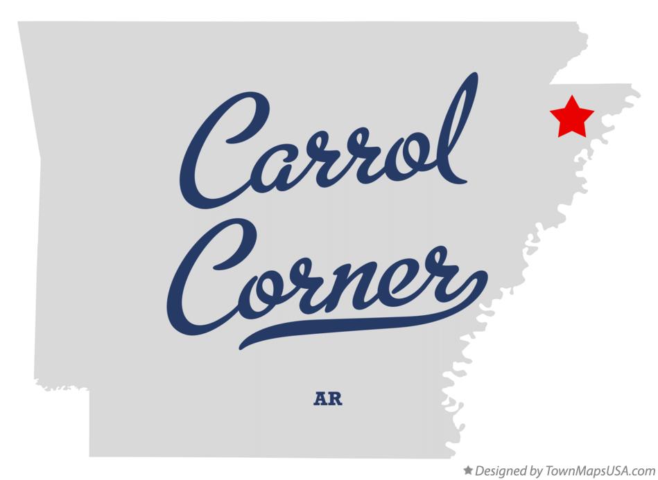 Map of Carrol Corner, AR, Arkansas