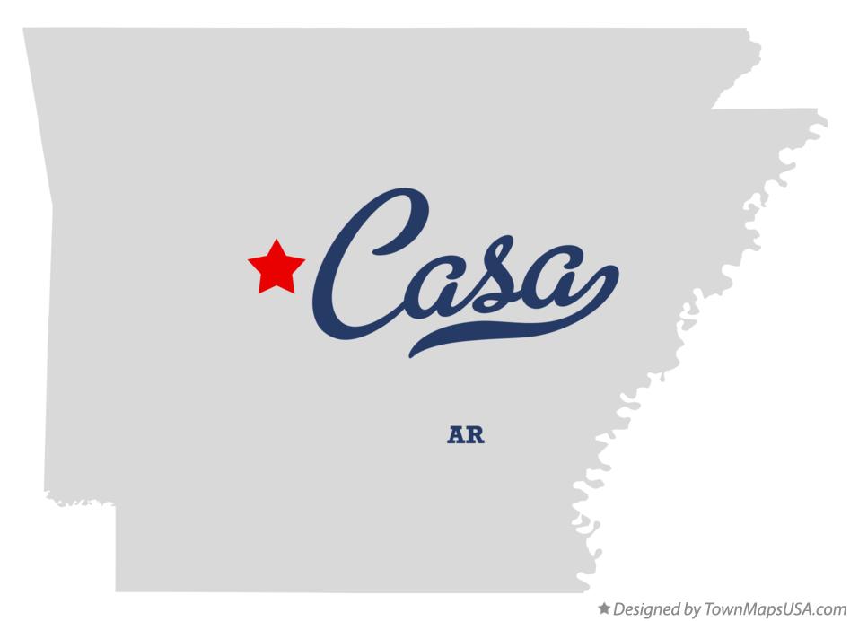Map of Casa, AR, Arkansas