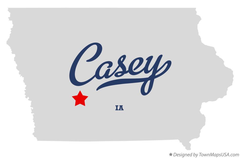 Map of Casey, IA, Iowa