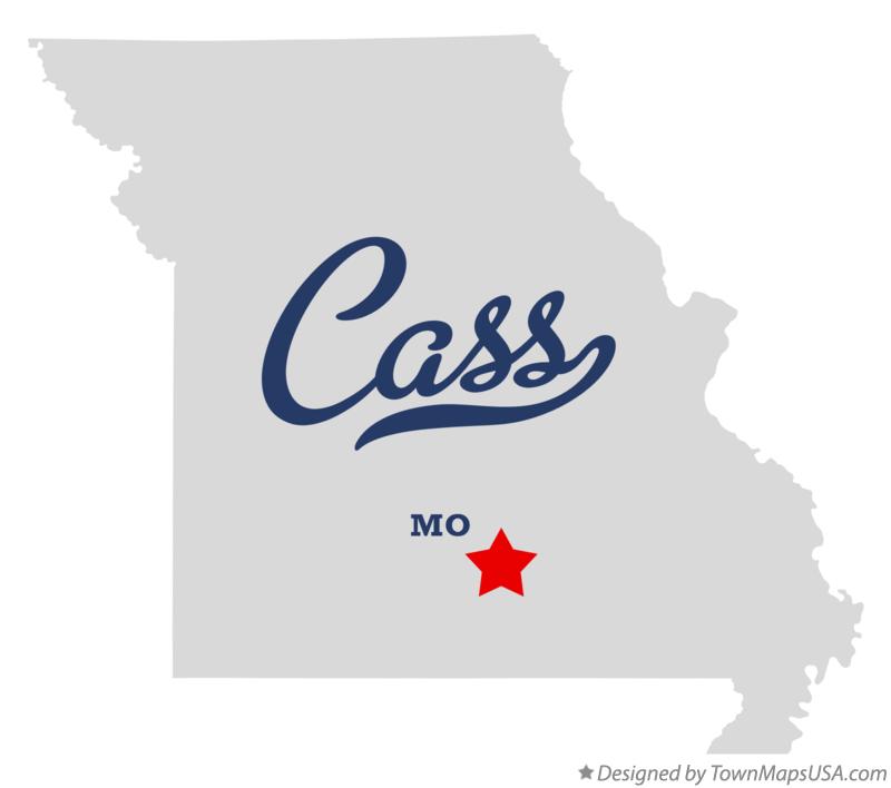 Map of Cass, Texas County, MO, Missouri