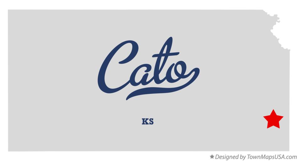 Map of Cato, KS, Kansas