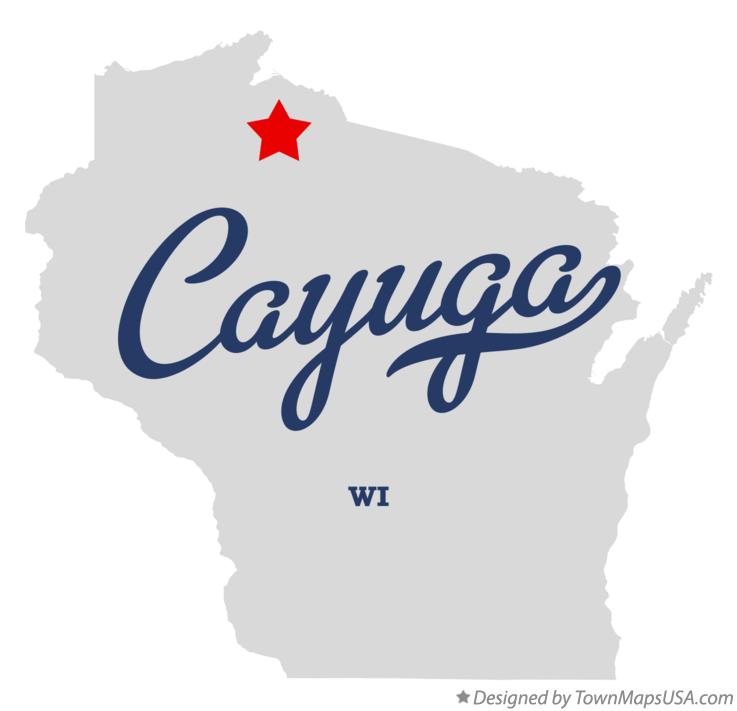 Map of Cayuga, WI, Wisconsin