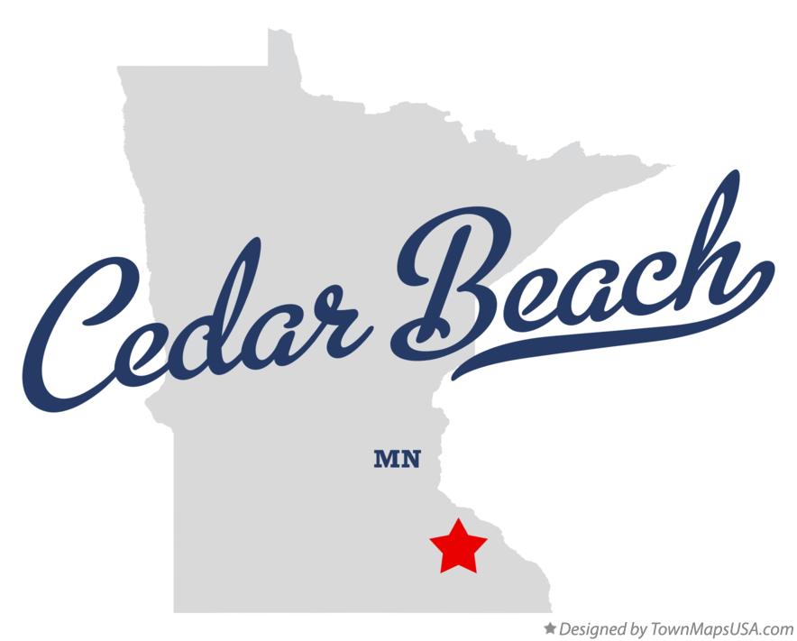 Map of Cedar Beach, MN, Minnesota