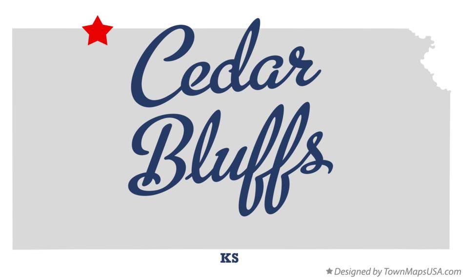 Map of Cedar Bluffs, KS, Kansas