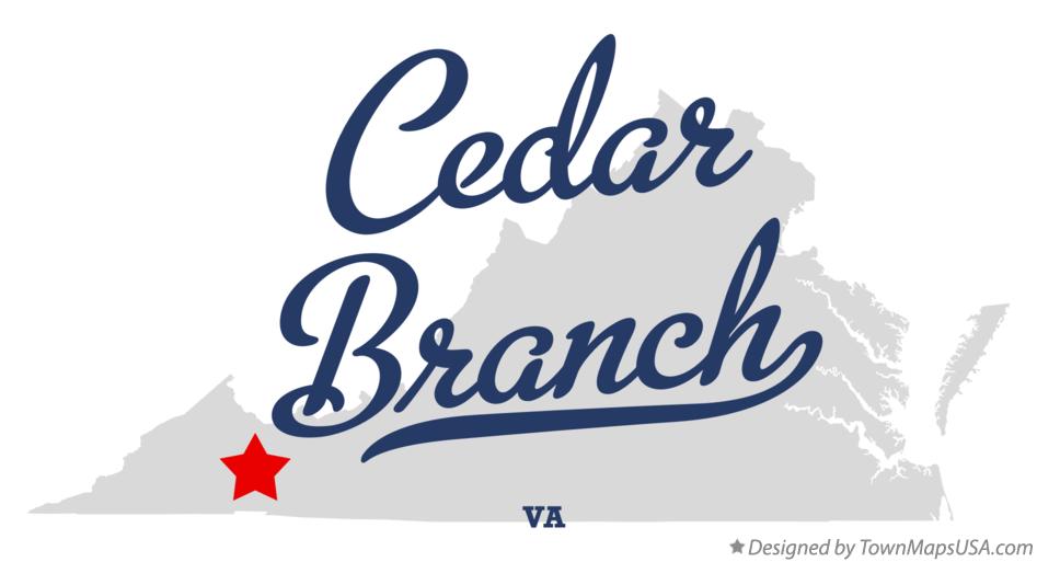 Map of Cedar Branch, VA, Virginia