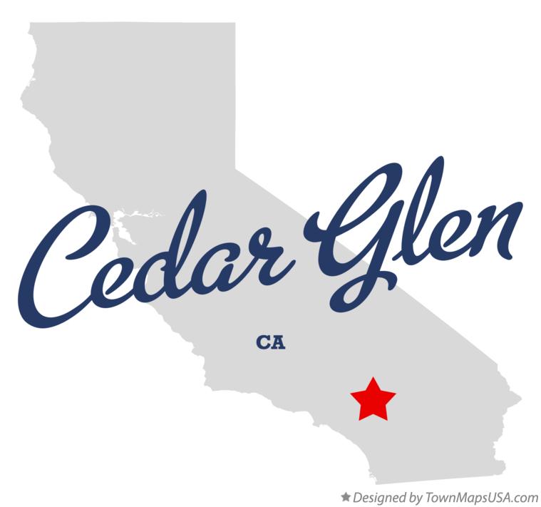 Map of Cedar Glen, CA, California