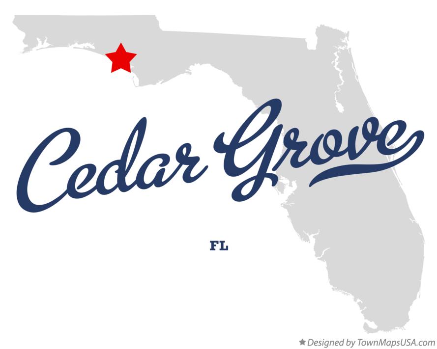 Map of Cedar Grove, FL, Florida