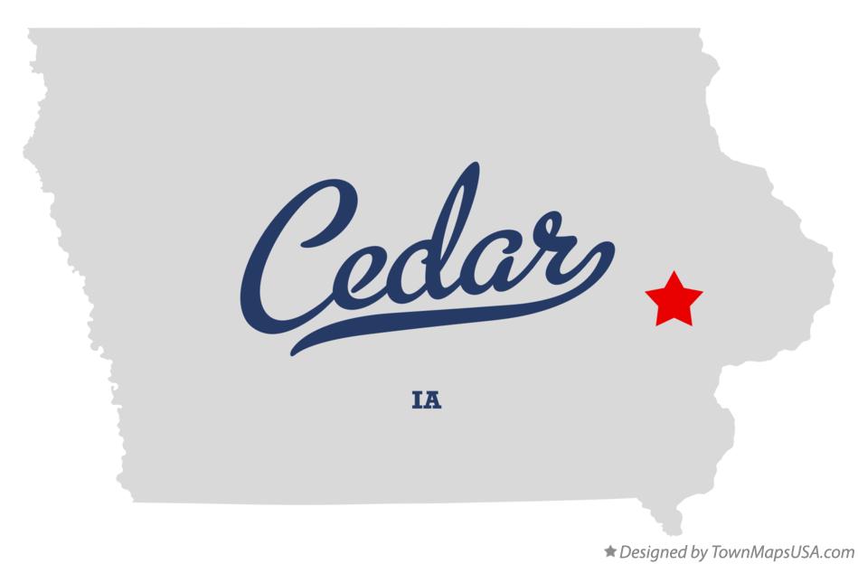 Map of Cedar, Johnson County, IA, Iowa