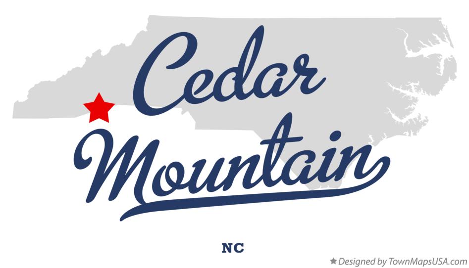 Map of Cedar Mountain, NC, North Carolina