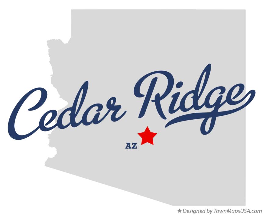 Map of Cedar Ridge, AZ, Arizona