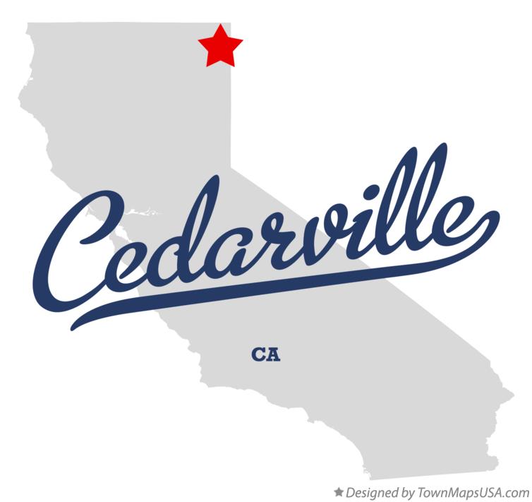 Map of Cedarville, CA, California