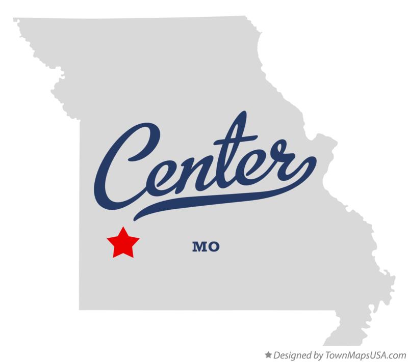 Map of Center, Dade County, MO, Missouri