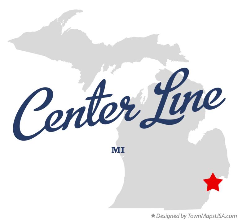 Map of Center Line, MI, Michigan