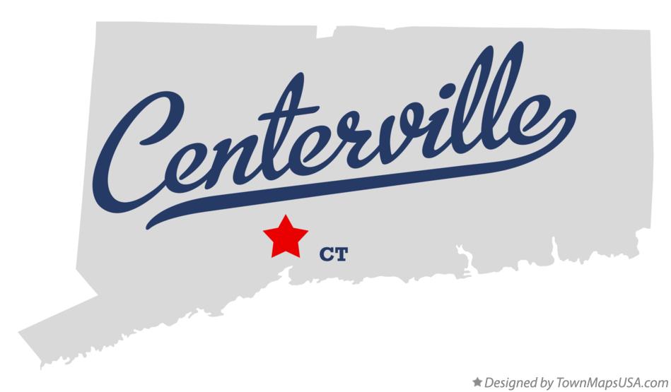 Map of Centerville, CT, Connecticut