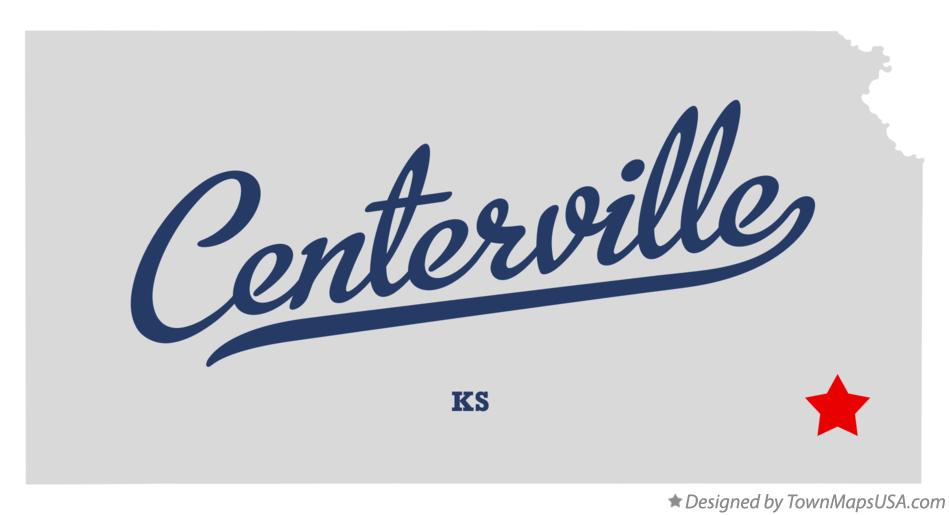Map of Centerville, Neosho County, KS, Kansas