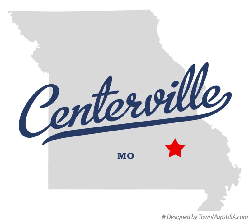 Map of Centerville, MO, Missouri