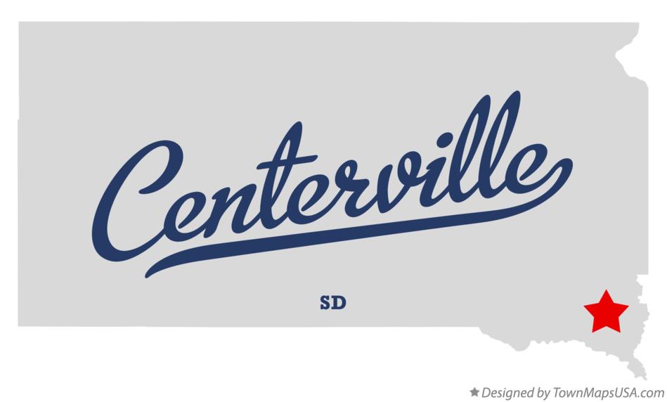 Map of Centerville, Turner County, SD, South Dakota