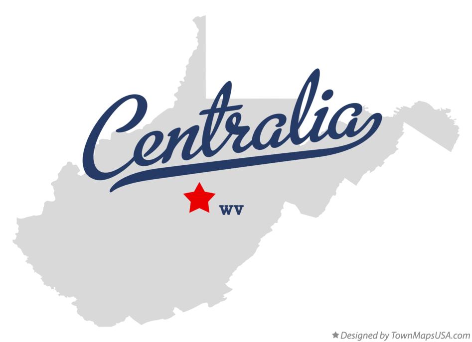 Map of Centralia, WV, West Virginia
