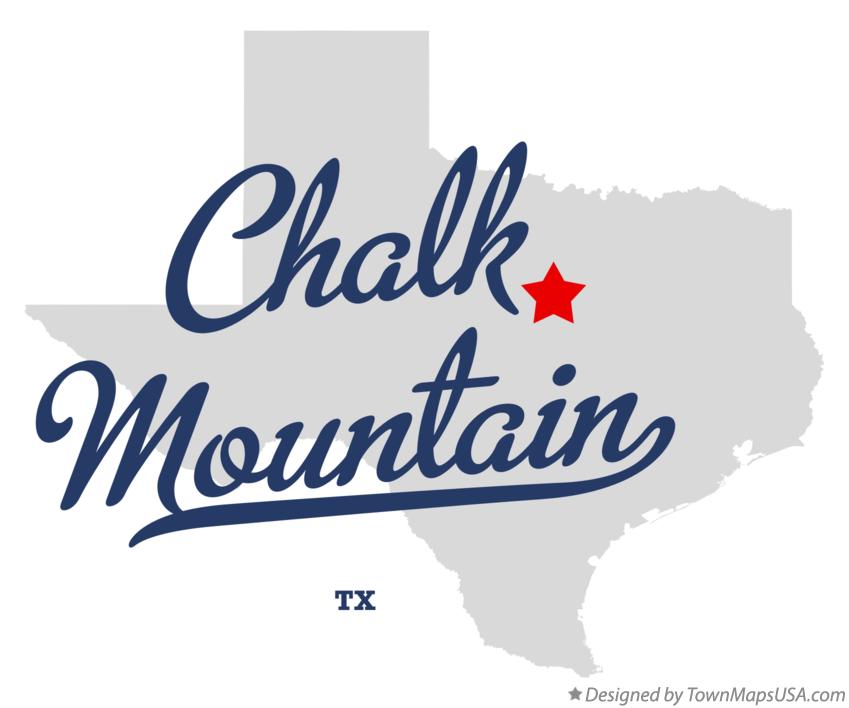Map of Chalk Mountain, TX, Texas