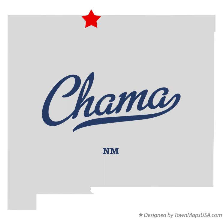 Map of Chama, NM, New Mexico