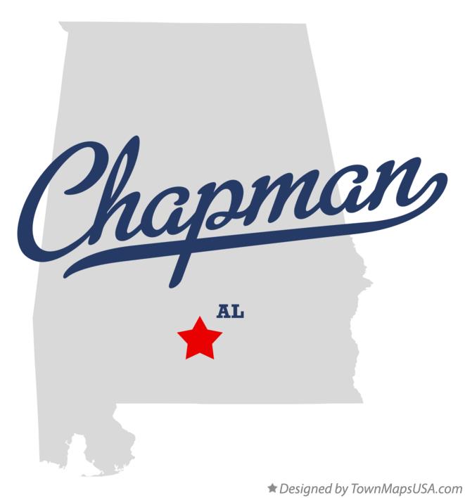 Map of Chapman, AL, Alabama