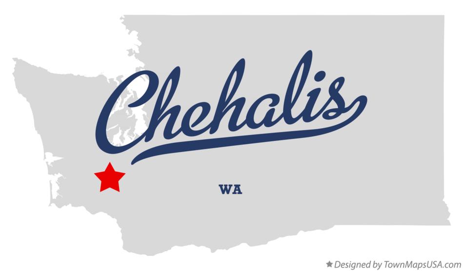 Map of Chehalis, WA, Washington