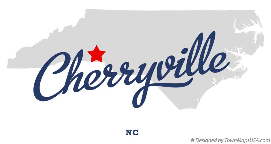 Map of Cherryville, NC, North Carolina