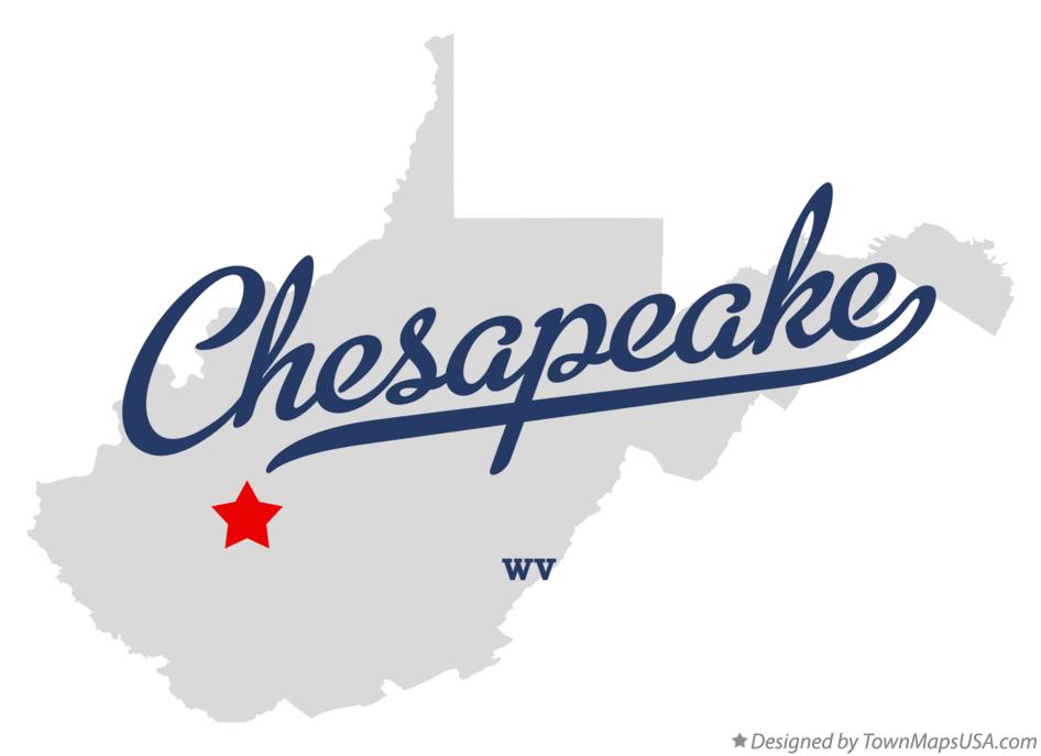 Map of Chesapeake, WV, West Virginia