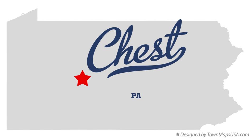 Map of Chest, PA, Pennsylvania