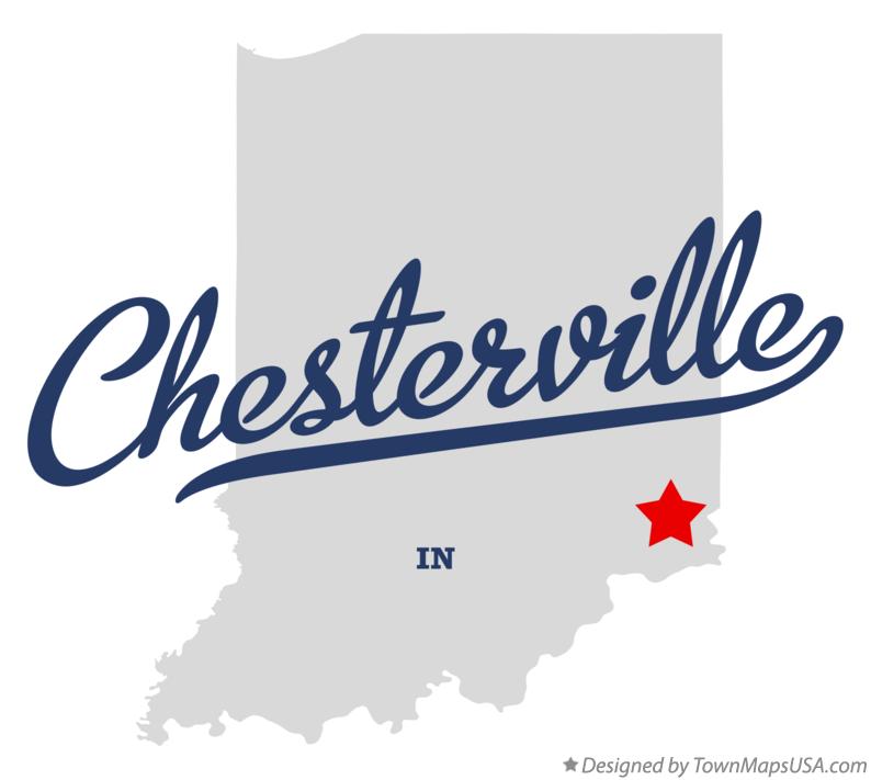 Map of Chesterville, IN, Indiana