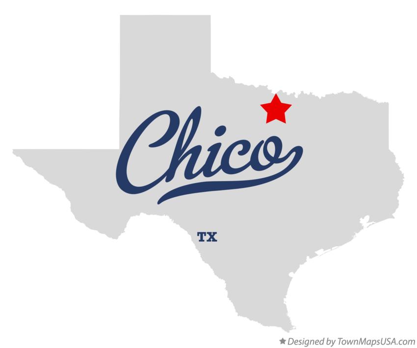 Map of Chico, TX, Texas