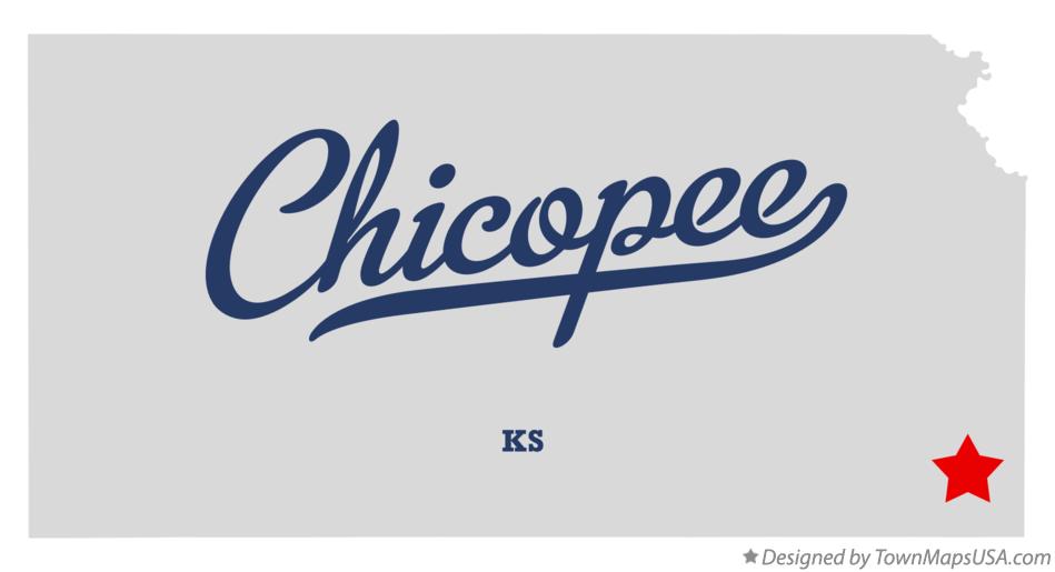 Map of Chicopee, KS, Kansas