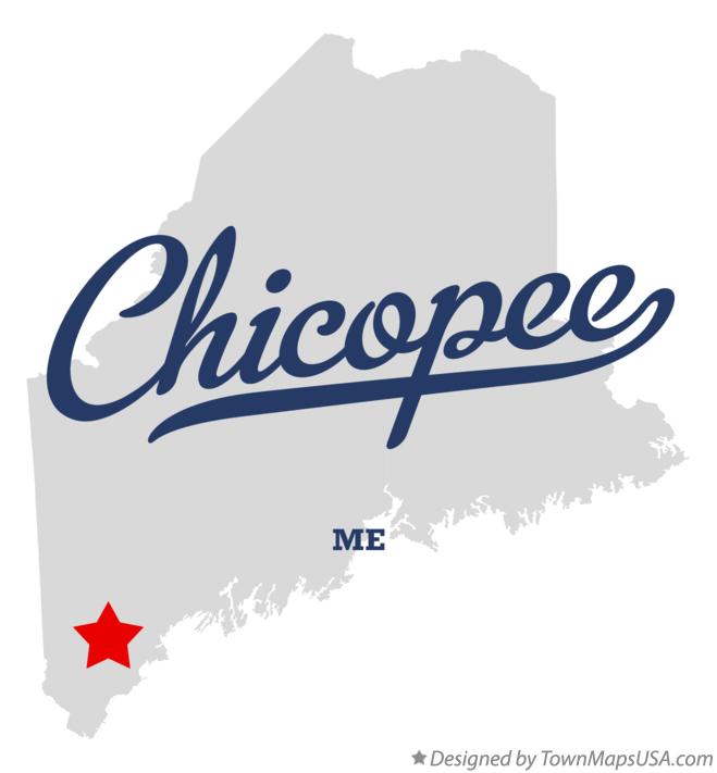 Map of Chicopee, ME, Maine